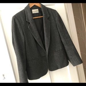 SOLD: Grey wool flannel blazer vintage